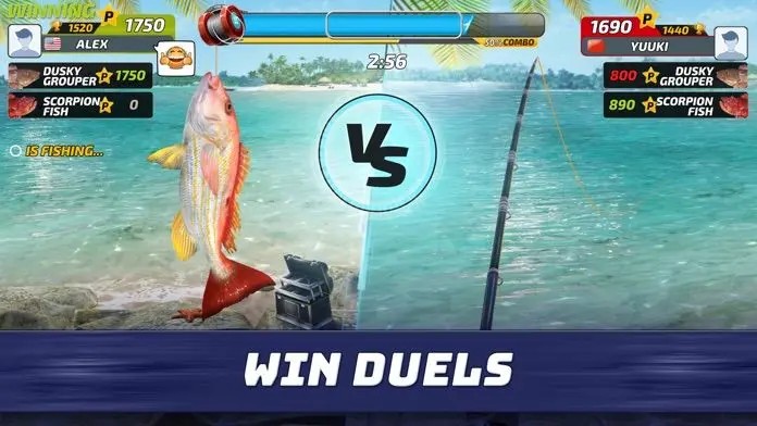 Fishing Clash mobile game screenshot