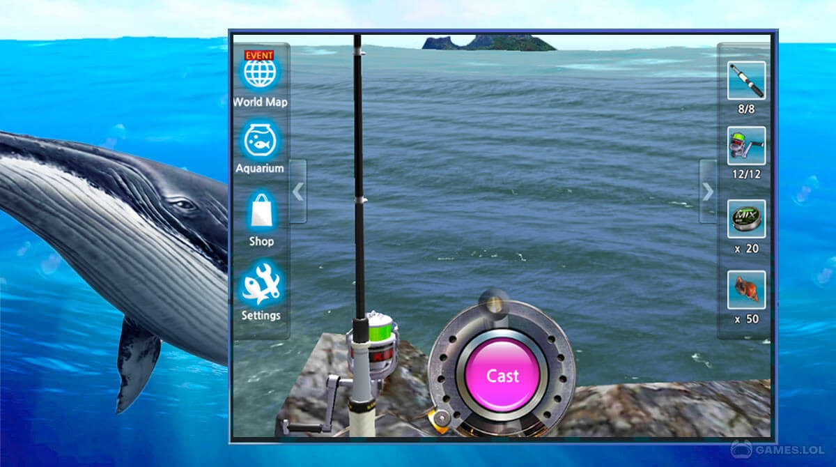 Monster Fishing 2024 mobile game screenshot